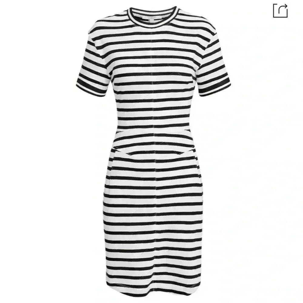 Derek Lam 10 Crosby Striped Tshirt Dress